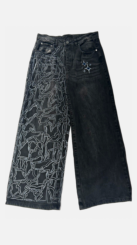 Custom designed baggy y2k jeans